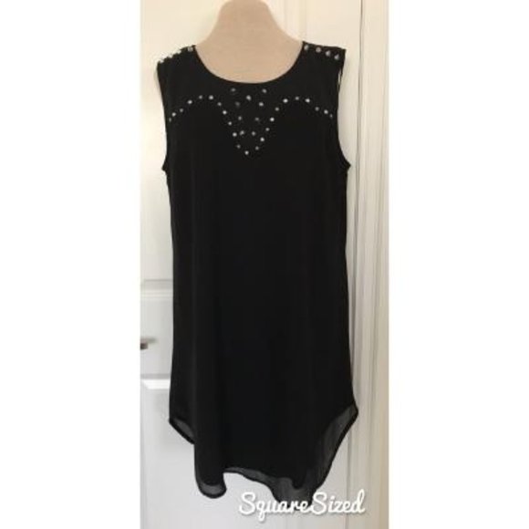 Black Dress with Studs, Elegant - Picture 2 of 2